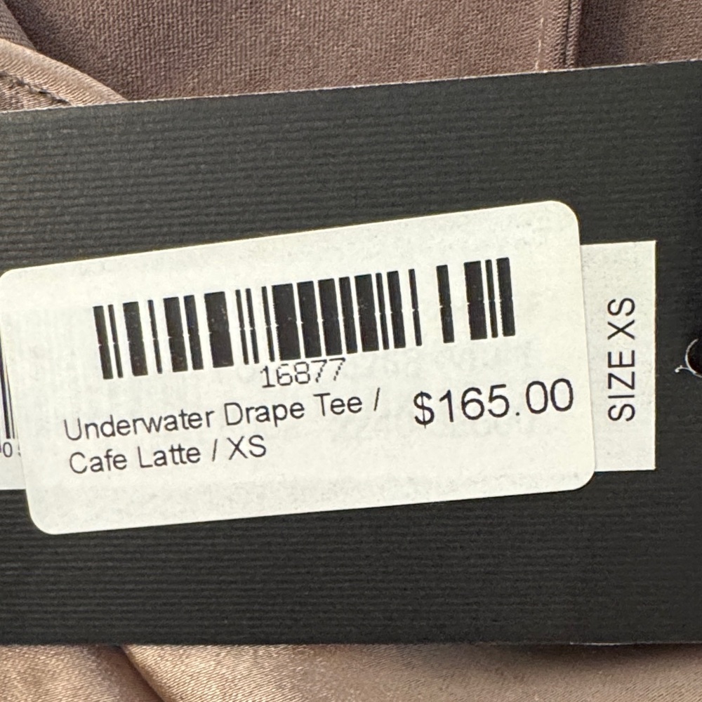 NWT AS by DF size XS Satin Tan Cowl Neck Blouse - Picture 4 of 11